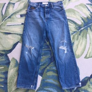 Mother Superior Tomcat Ankle Rainbow Blue Jeans